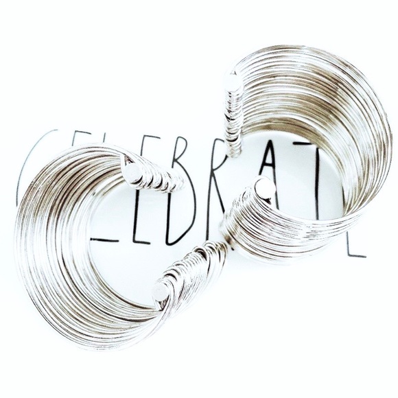 Two Silver Tone Wide Cuff Bangles - Picture 4 of 4